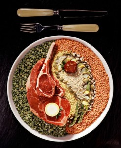 meat and legumes